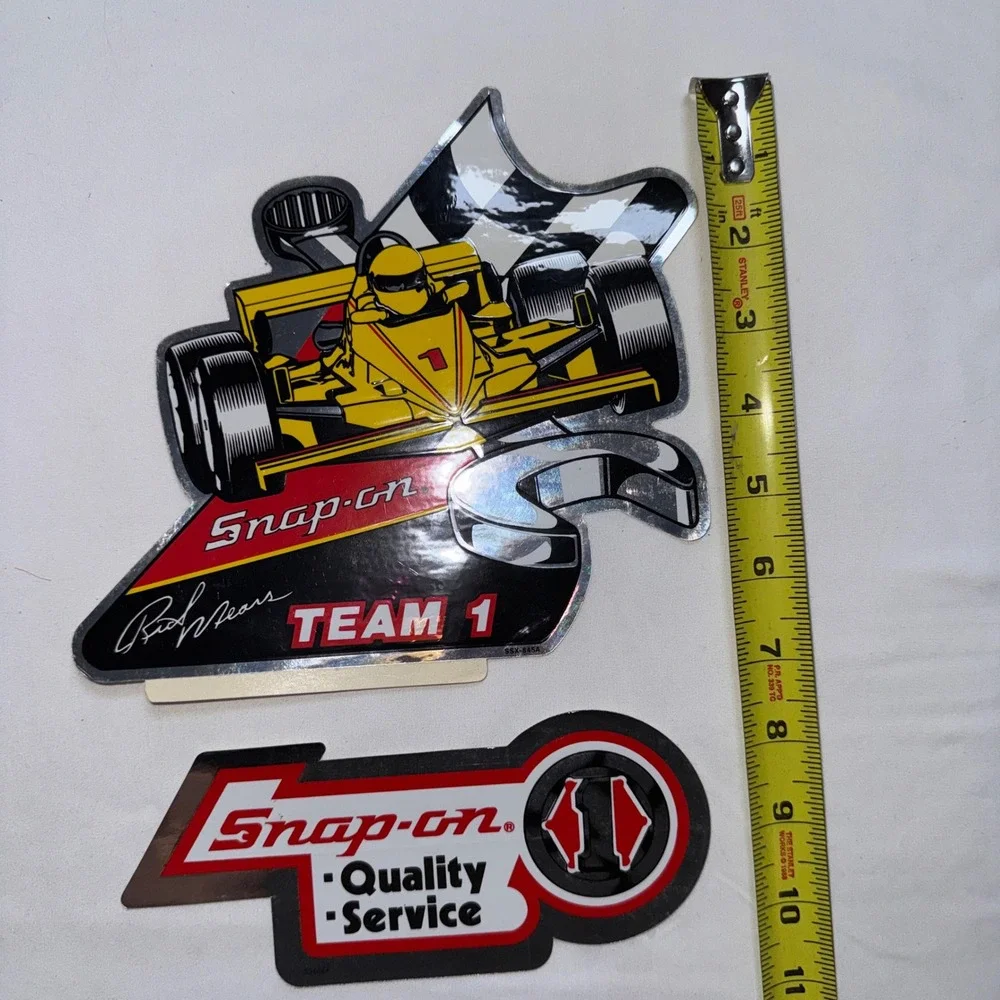 Vintage Snap-on Tools Rick Mears Team 1 Racing Decals Set SSX-845A SS-686A